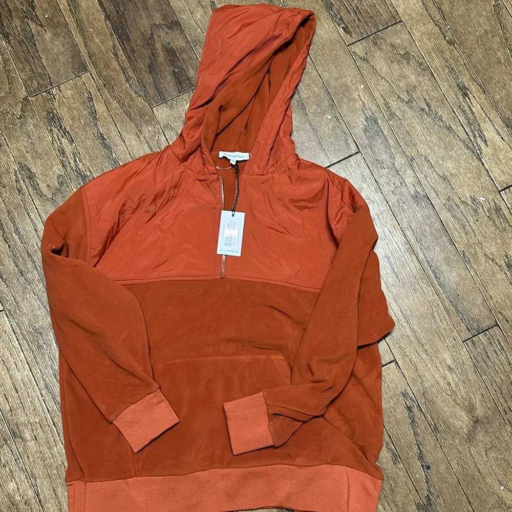 Polar Fleece Nylon Hoodie Half Zip 
Size S/M